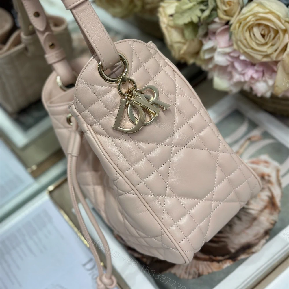 View 4 of 高仿Dior*D-Motion系列M2851M413小牛皮水桶包小號粉色免檢版