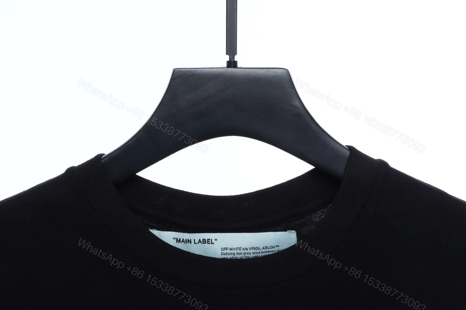 View 8 of Off-White Rubber Strip Arrow Printing Black T-Shirt