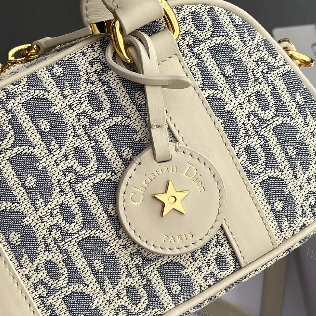 View 6 of Cream Leather Monogram Mini Bag: Chic Luxe Crossbody