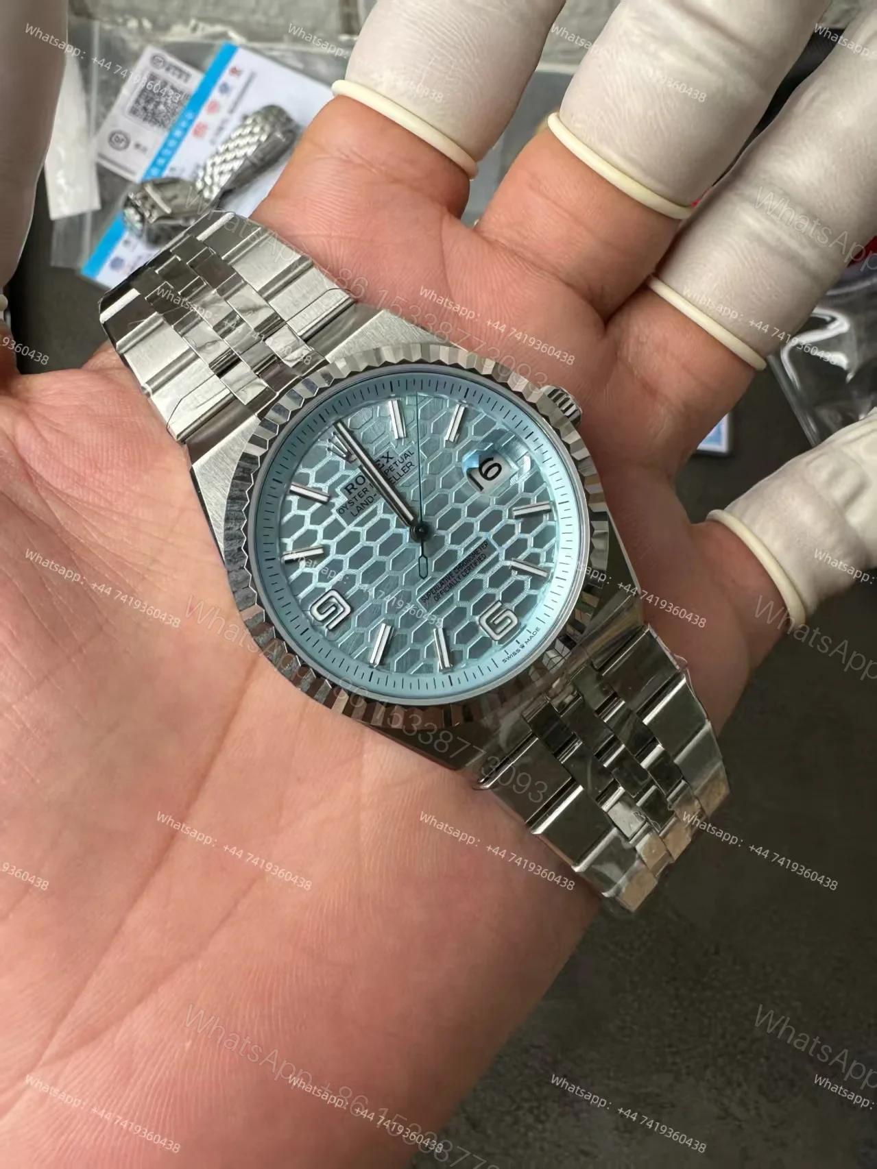 View 4 of Super Clone Rolex Land-Dweller M127336-0001 Blue Dial 7135 Movement 40mm