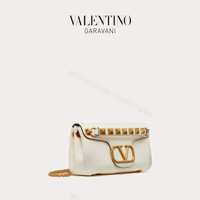 Chic White Rockstud Shoulder Bag – Everyday Luxury — view 1