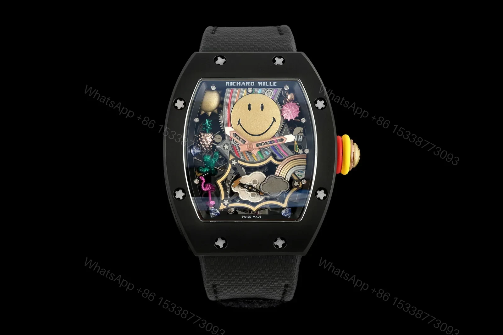 Richard Mille RM 88 Tourbillon Automatic Smiley Skeleton Watch Ultimate Edition RG-RM-RM88-SMILEY-TOURBILLON1 — view 1