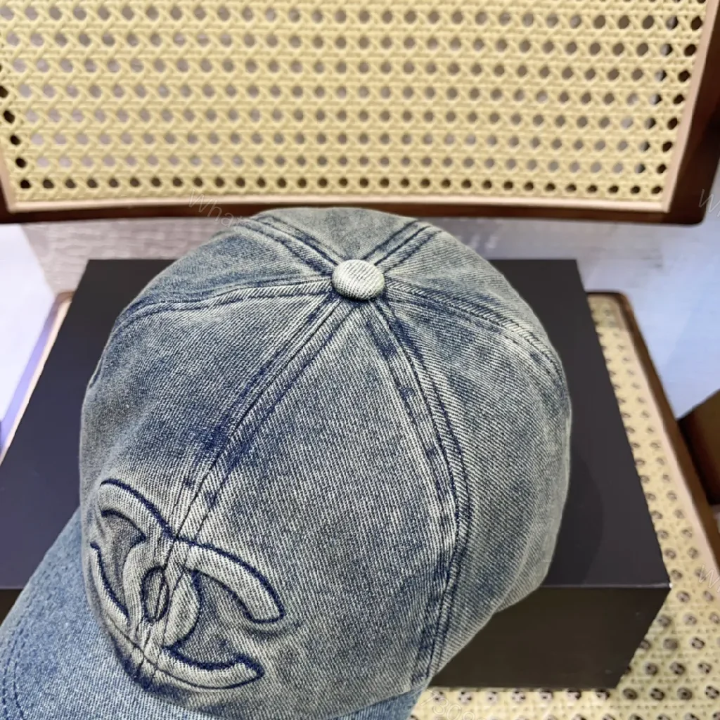 View 6 of Denim Cap — Subtle Luxury, Iconic Twist, Everyday Wear