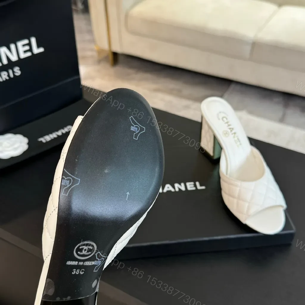 View 6 of White Leather Quilted Mule Sandals: Comfort, Luxe Style