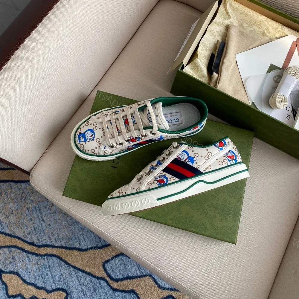 View 3 of Gucci Tennis 1977 Doraemon Sneaker White