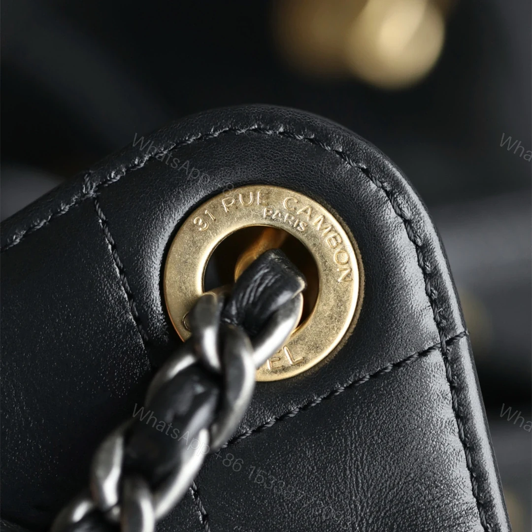 View 13 of 高仿Chanel*26C/25Bag系列AS5631鴛鴦皮穿鏈手袋Mini黑色免檢版
