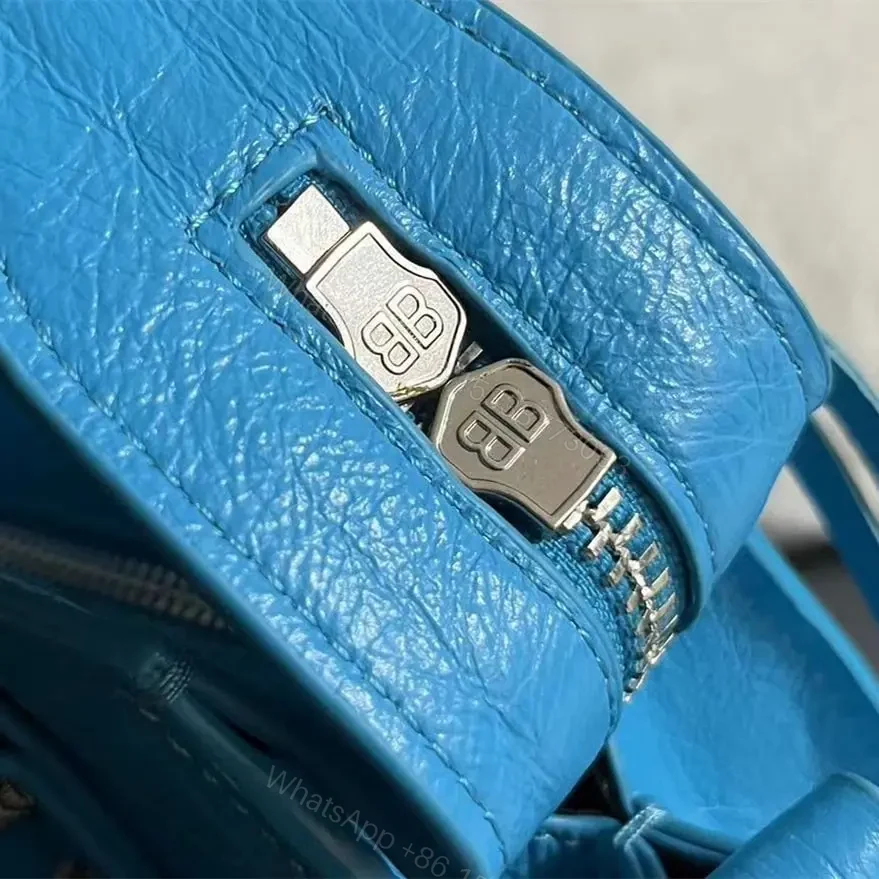 View 10 of 高仿Balenciaga*NeoCagole系列機車包藍色