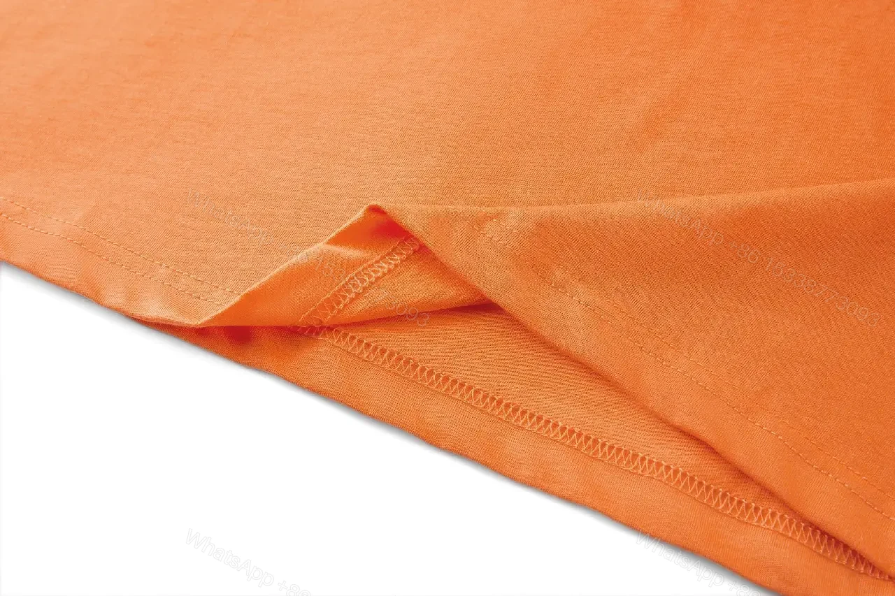 View 7 of Vibrant Orange Tee, Subtle Logo, Everyday Luxe T-Shirt