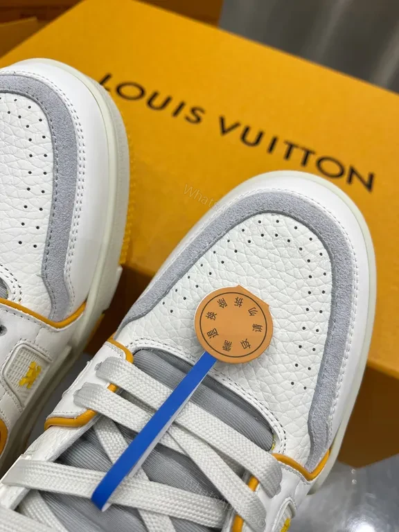 View 7 of Bold White LV Accent High-Tops: Luxury Everyday Sneaker