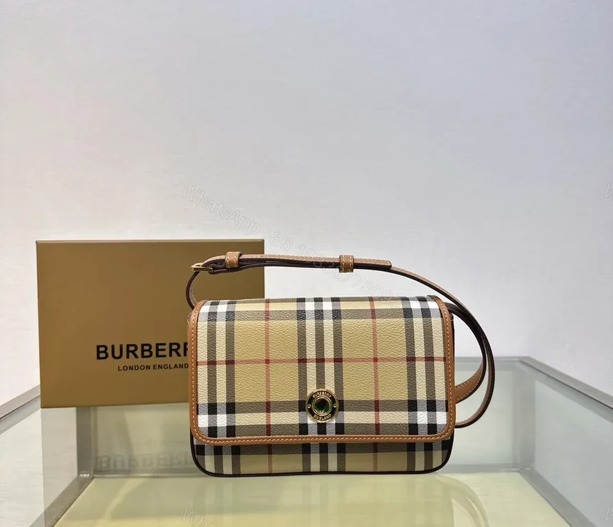 Classic Check Leather-Trim Crossbody Bag - Everyday Luxury — view 1