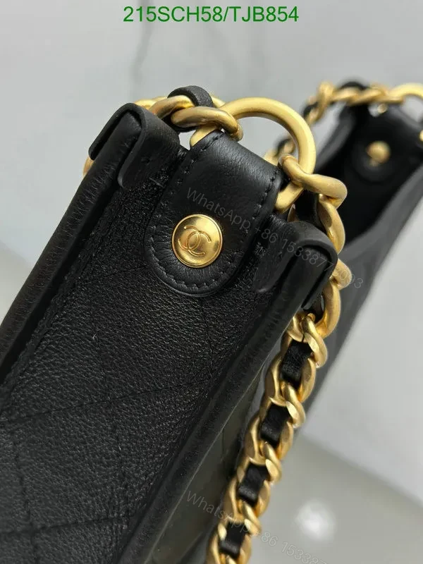 View 8 of Chanel 24S Black Hobo Bag in Genuine Leather EZ2584