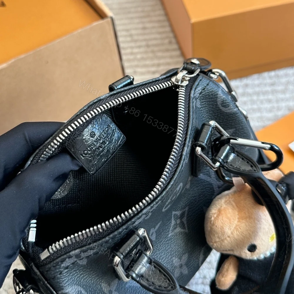 View 5 of Louis Vuitton Nano Speedy Monogram Eclipse 16Cm M26573