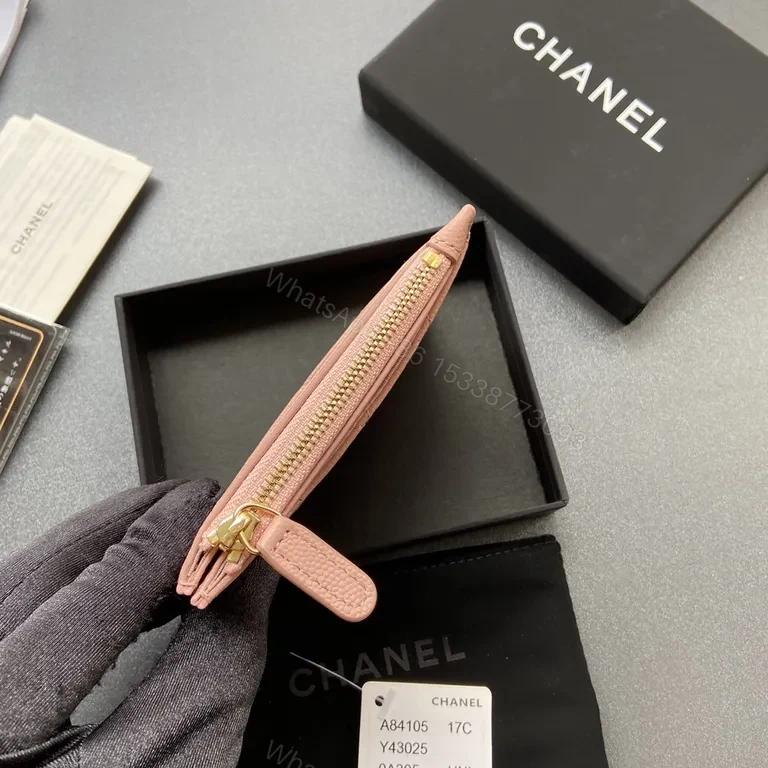 View 7 of Soft Pink Chanel-Quilted Cardholder Wallet: Everyday Luxury
