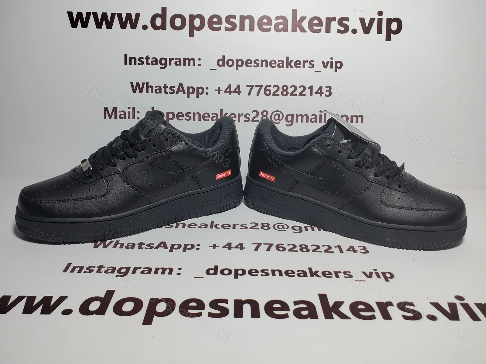 View 6 of Supreme x Air Force 1 Low Black CU9225-001