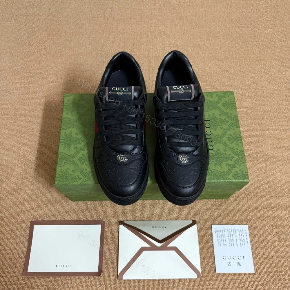 View 5 of Gucci Men Screener Sneaker Black