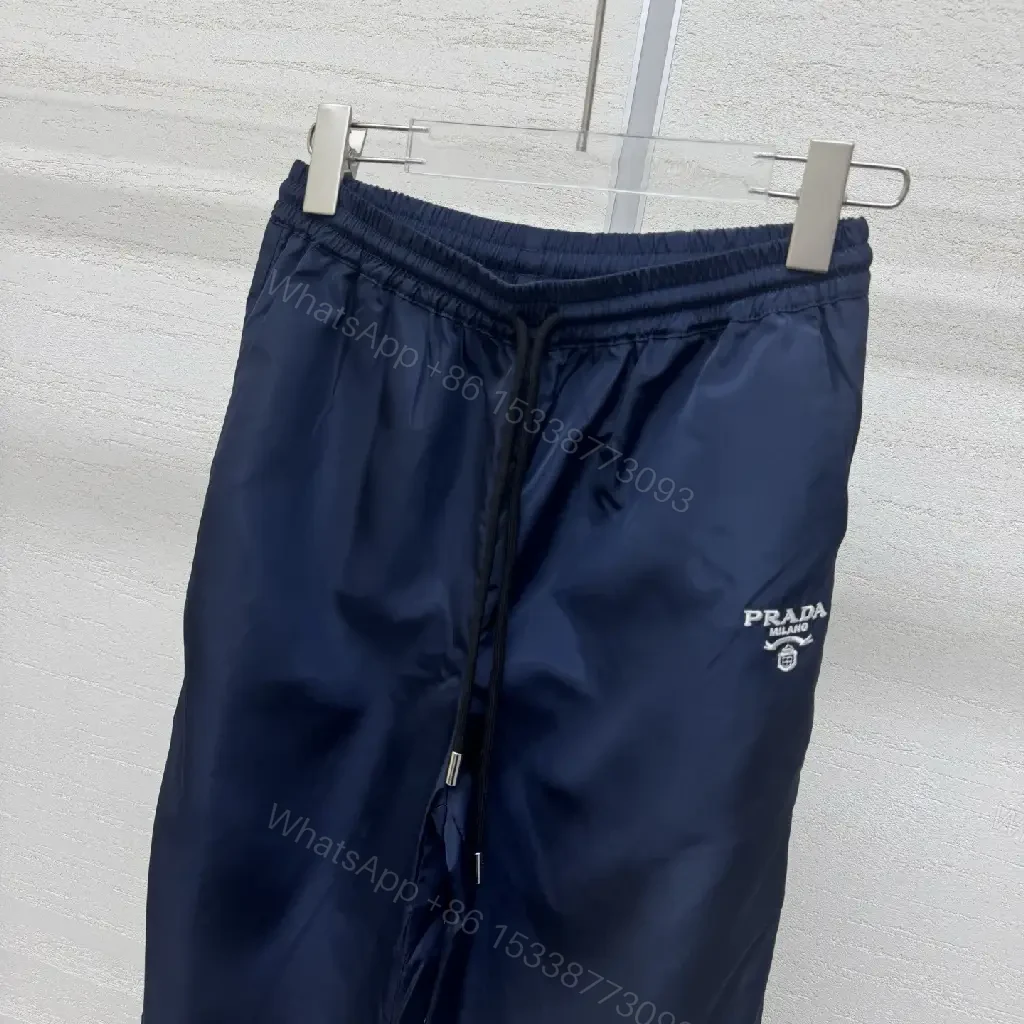 View 3 of Sporty Chic Windbreaker Set: Navy/Off-White, Premium Tech