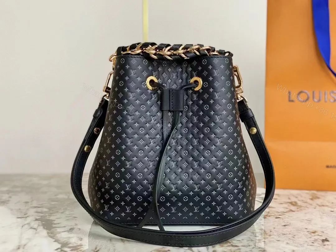 View 7 of Louis Vuitton LV Neonoe BB Like Auth Black Woman’s Handbags 26cm