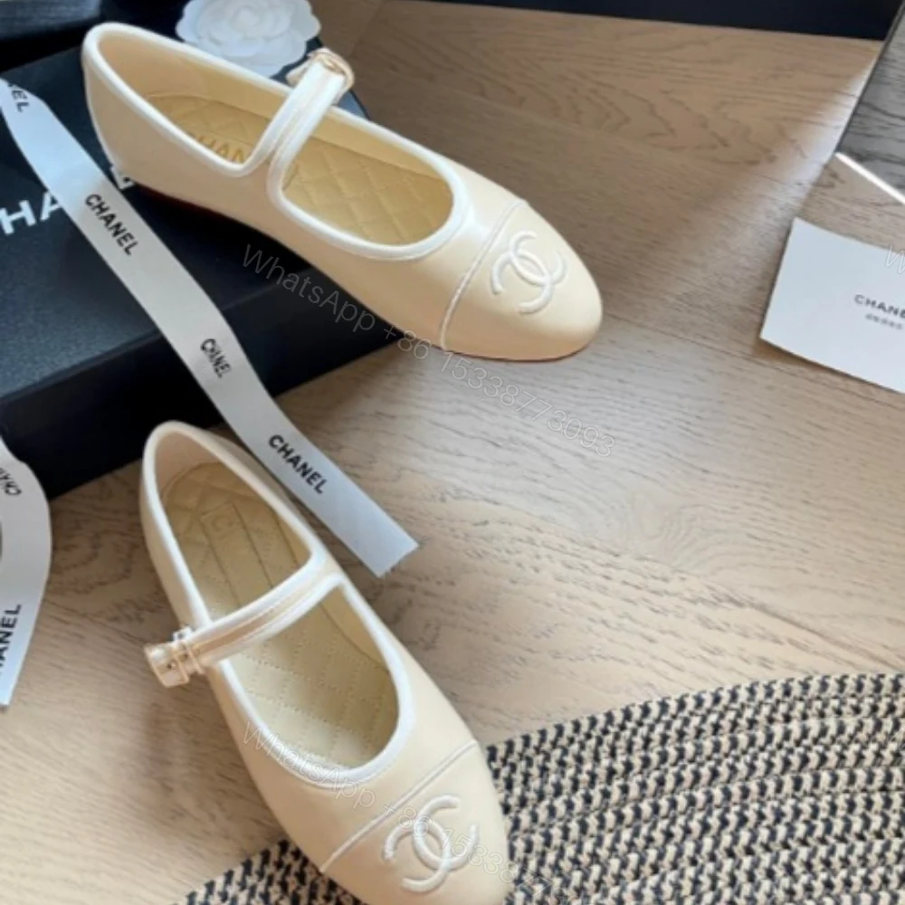 View 4 of Chanel Mary Jane Ballet Flat Cream