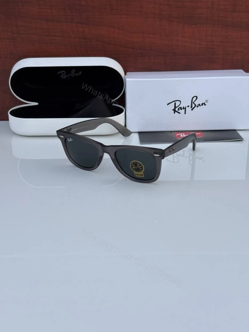 First Copy Ray Ban 2140 Wayfarer Slant Grey Black Men’s Sunglasses Glass Quality — view 1