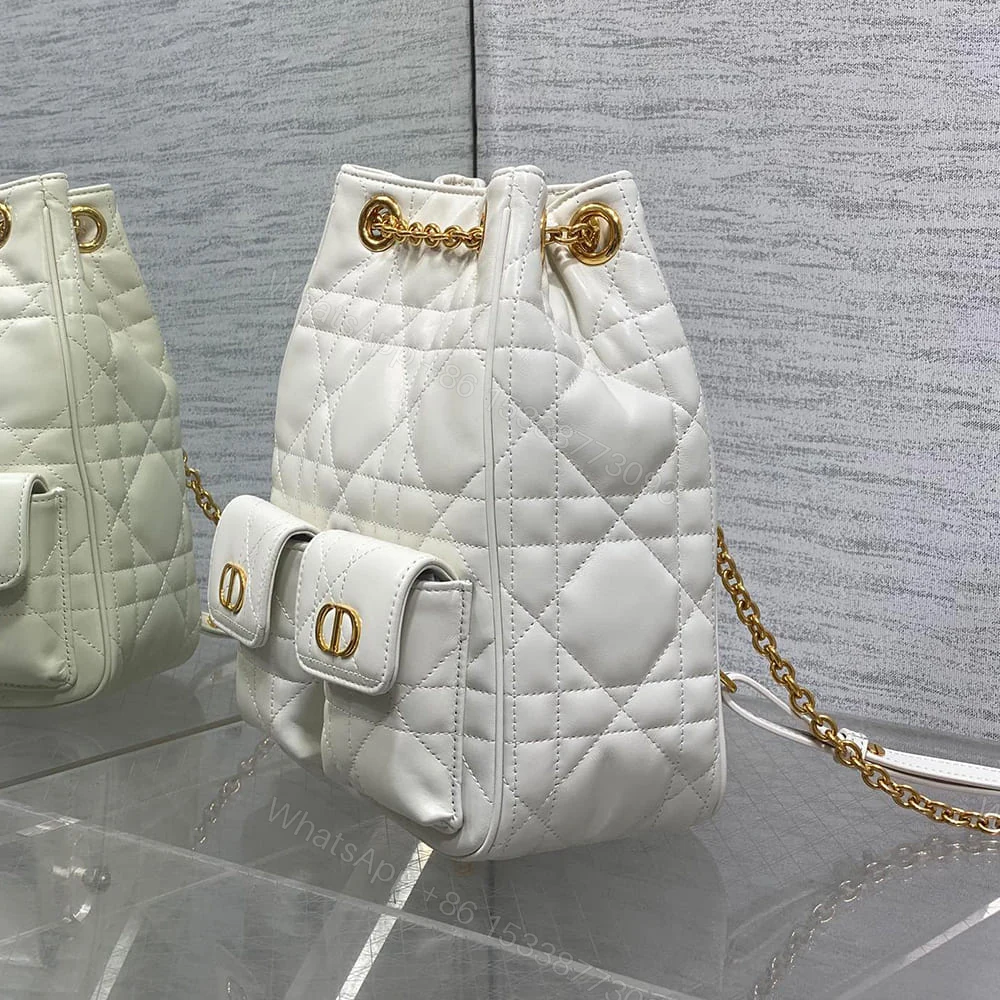 View 3 of Dior Medium Dior Caro Multicarry Backpack with Chain(HIGH-END GRADE)