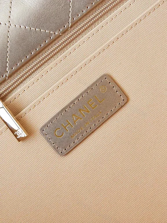 View 6 of Compact Quilted Satchel: Champagne, Chanel-Inspired, All-Day Versatility