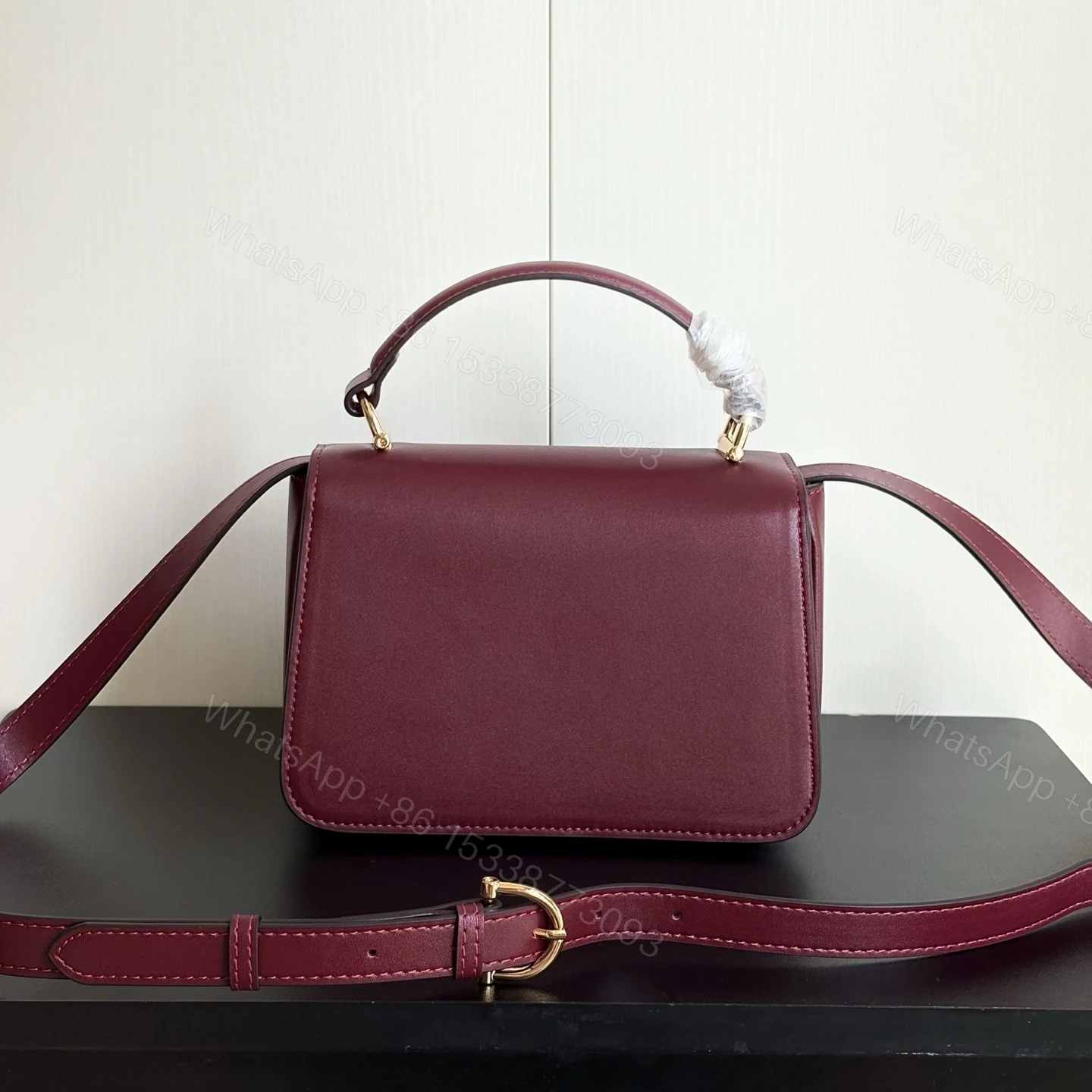 View 7 of Gucci Siena Small Top Handle Bag Burgundy 19Cm
