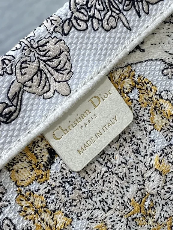 View 8 of Bold Textured Carrier Tote: Multi-Texture Dior Print