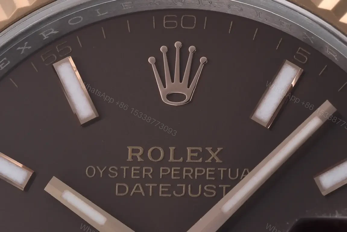 View 3 of Rolex Datejust 41 Two-Tone Rose Gold Chocolate Dial Oyster 126331-0001