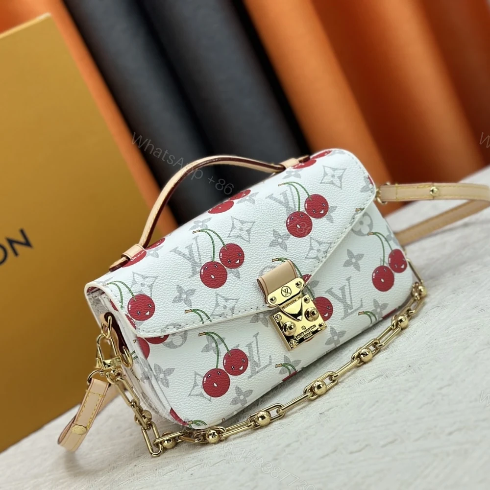 View 2 of Louis Vuitton X Murakami Pochette Métis East West Monogram Cherry White 21Cm M14231