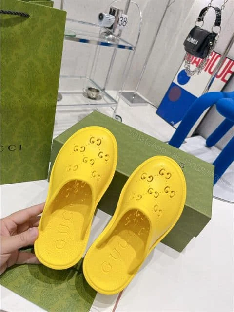 View 5 of GUCCI WONMEN’S PLATFORM PERFORATED G SANDAL – SDG012