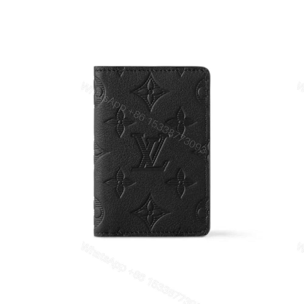 Louis Vuitton Pocket Organizer In Black Monogram Shadow Calfskin 11cm LV M62899 — view 1