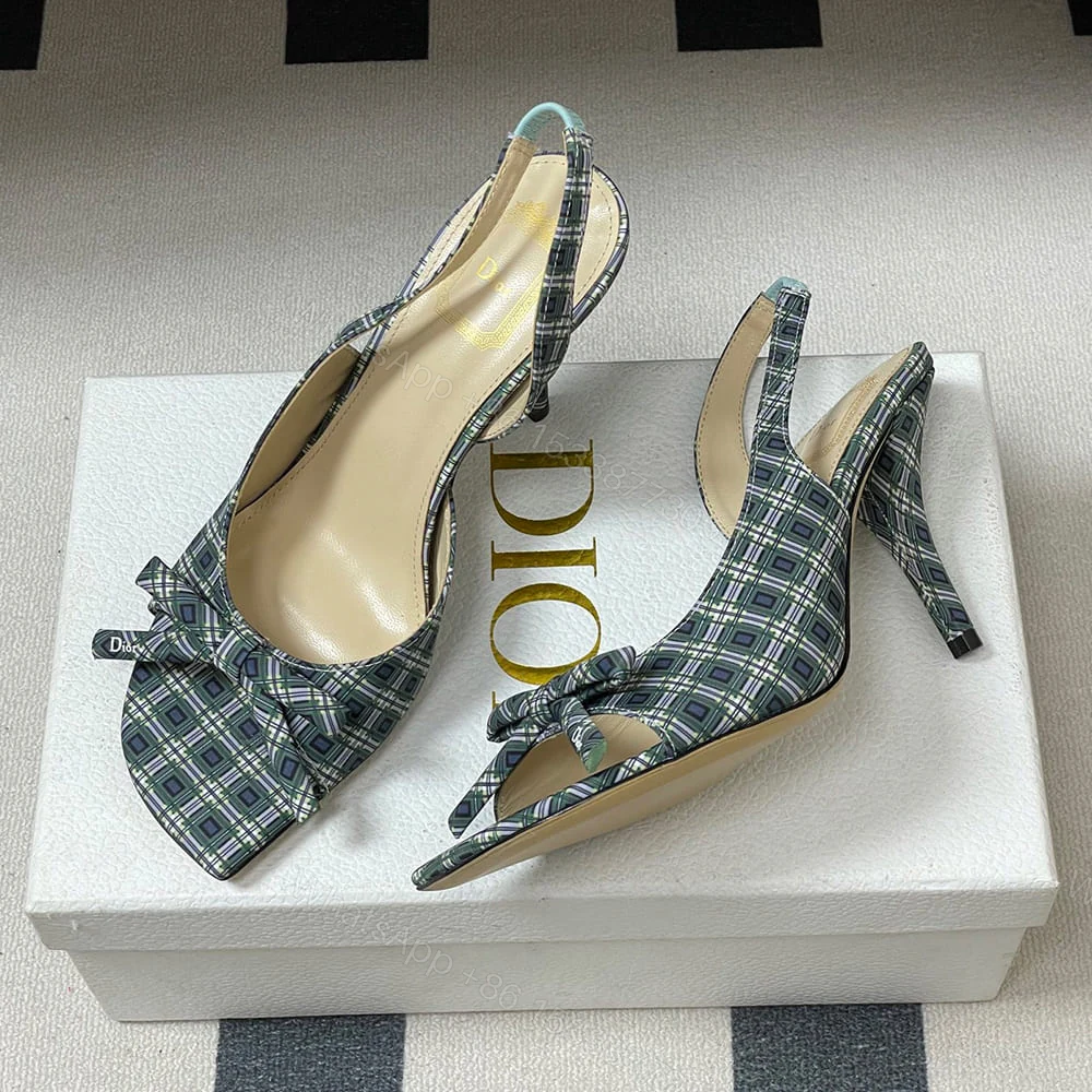 View 6 of Dior Bow Heeled Slingback Sandal