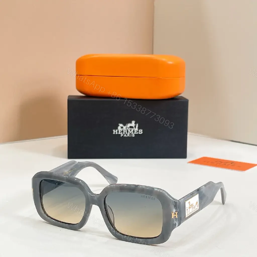 View 9 of Black Frames Contemporary Oversized Sunglasses Hermes Detail Eyewear