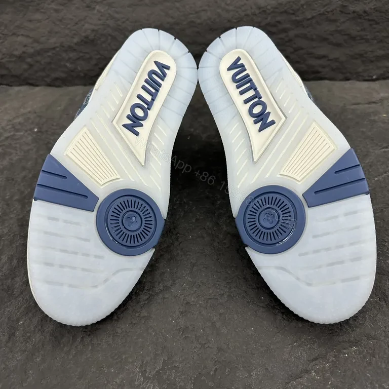View 3 of Denim Monogram Sneaker: Luxe LV-Inspired Comfort, City Ready