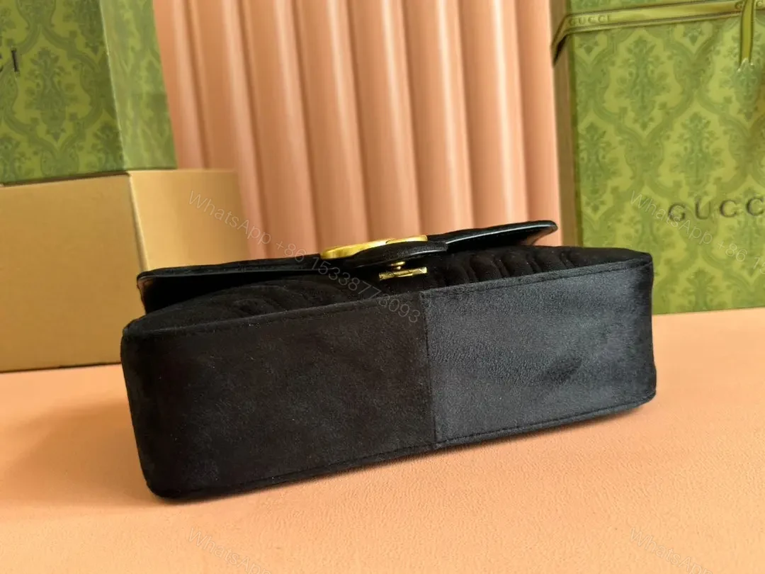 View 8 of GUCCI 26S GG MARMONT MATELASSE 26 IN BLACK VELVET