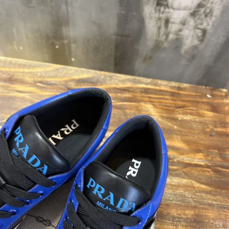 View 6 of PRADA DOWNTOWN LEATHER SNEAKERS BLUE – PRD094