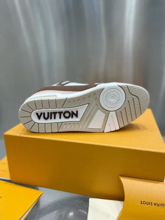 View 9 of White Leather LV-Influenced High-Tops | Luxury All-Day Comfort Sneakers