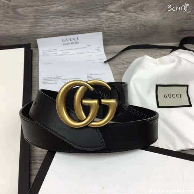 View 7 of GUCCI BLACK GG MARMONT BELT 30MM – B30