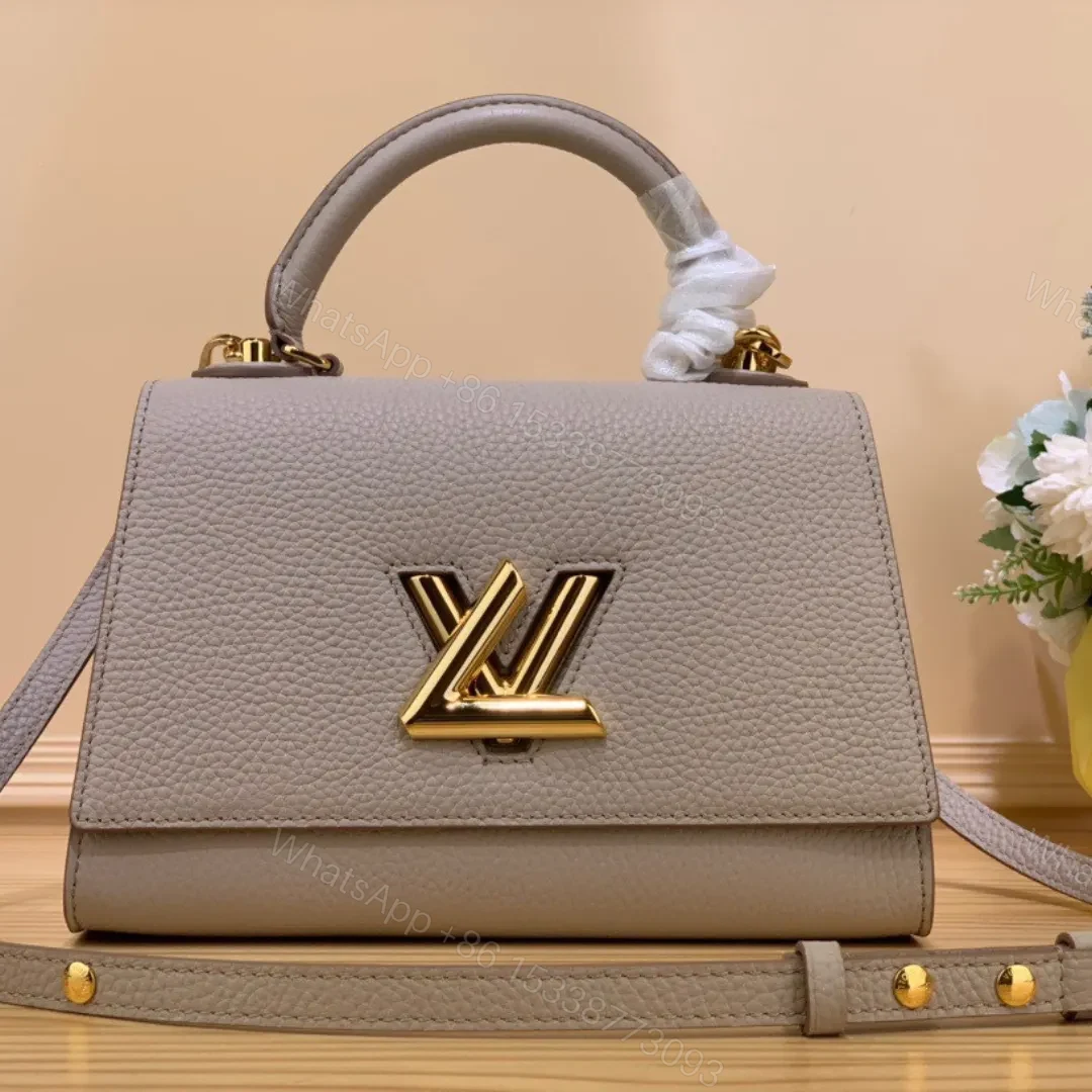 Louis Vuitton LV Twist Handle Like Auth Lock Gold Handbags 17x25x11cm — view 1