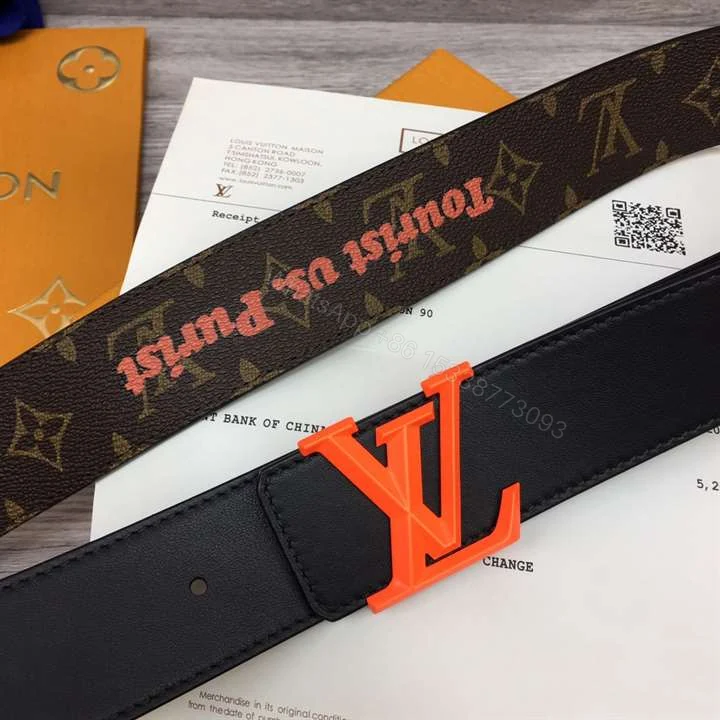 View 3 of LOUIS VUITTON PYRAMIDE 40MM REVERSIBLE BELT MONOGRAM CANVAS RECTO SIDE – B76