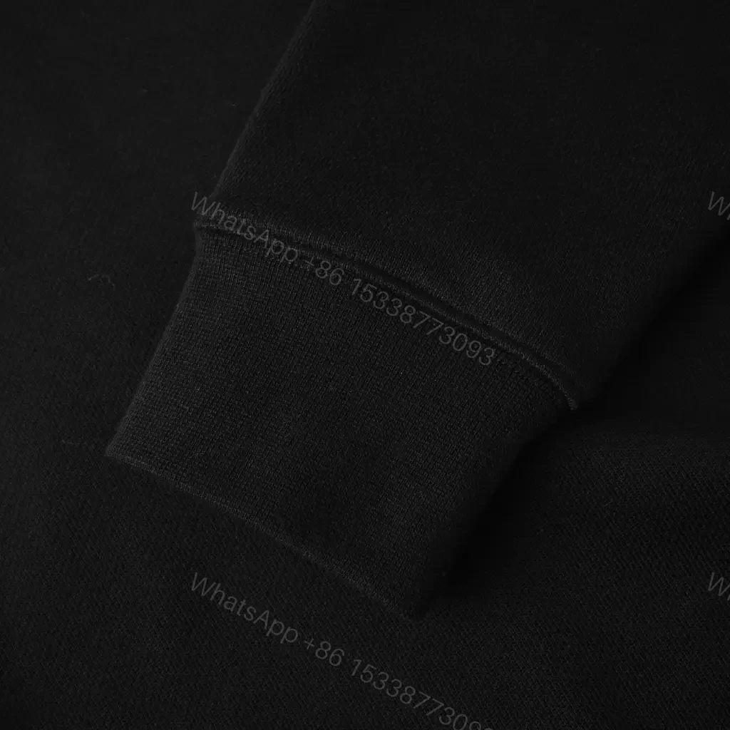 View 10 of Cozy Luxe Half-Zip Sweatshirt with Check Collar, Black, Premium Fleece, Modern