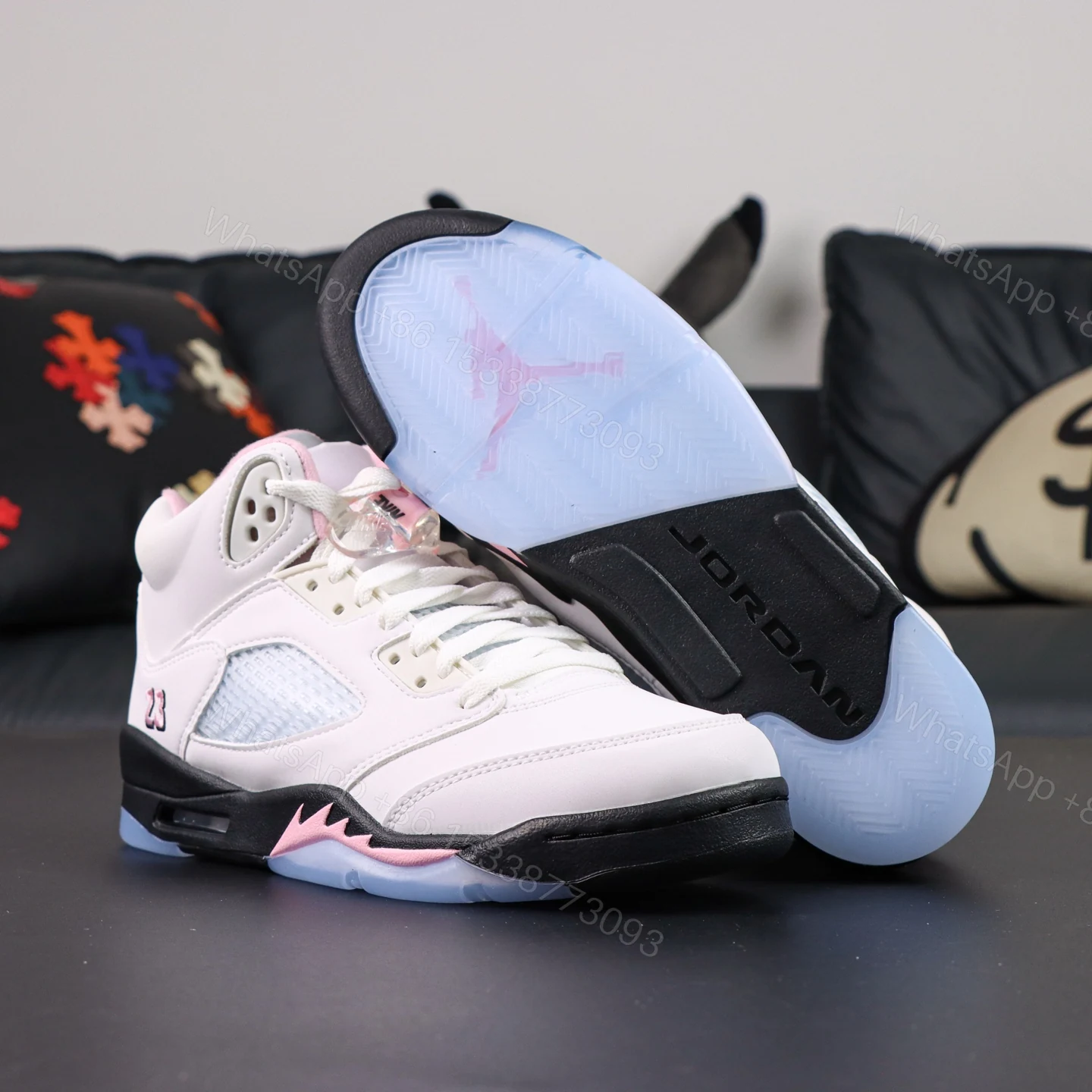 View 3 of Air Jordan 5 Retro Medium Soft Pink Reps