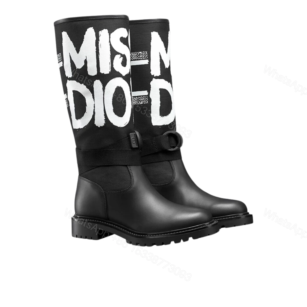 DIOR D MAJOR BOOT WITH MISS DIOR PRINT BLACK KDI929CMV S17X — view 1