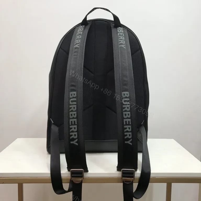 View 6 of Black Nylon Burberry Backpack â€” Minimalist, All-Day Comfort
