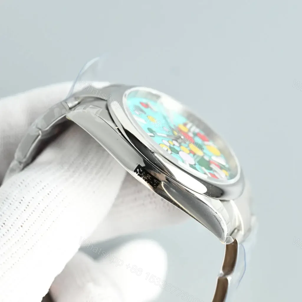 View 3 of Rolex Oyster Perpetual 41 Stainless Steel Turquoise Celebration 124300-0008