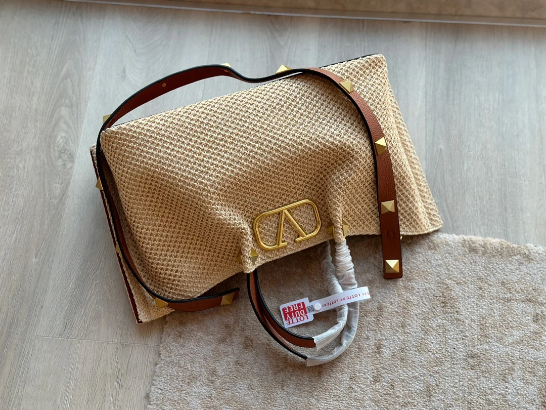 View 3 of VALENTINO GARAVANI MEDIUM STRAW SUMMER TOTE BEIGE 38CM