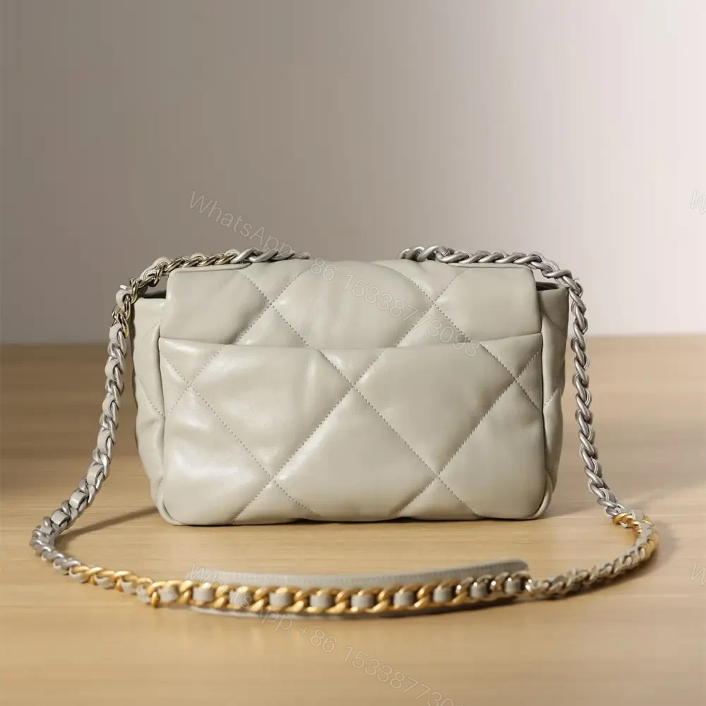 View 2 of 高仿Chanel*19Bag系列羊皮單肩包灰色免檢版