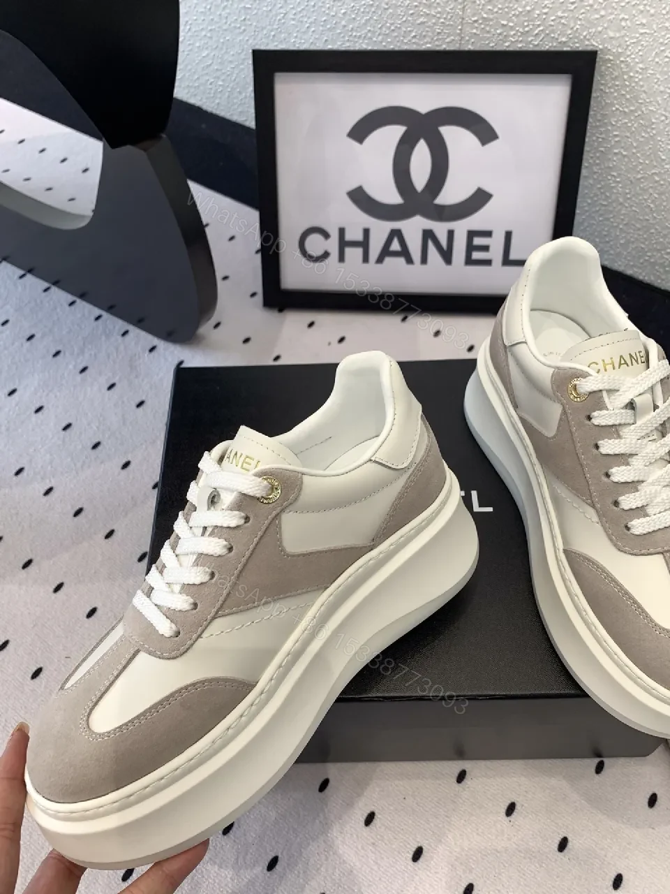View 5 of Taupe Suede Leather Low-Top Sneakers with Lux Comfort