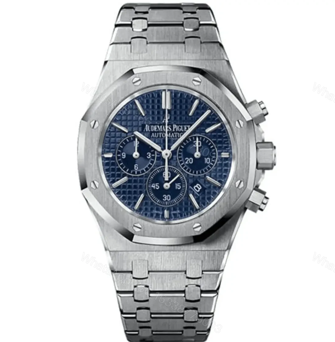 Replica Royal Oak – Silver/Blue Chronograph — view 1