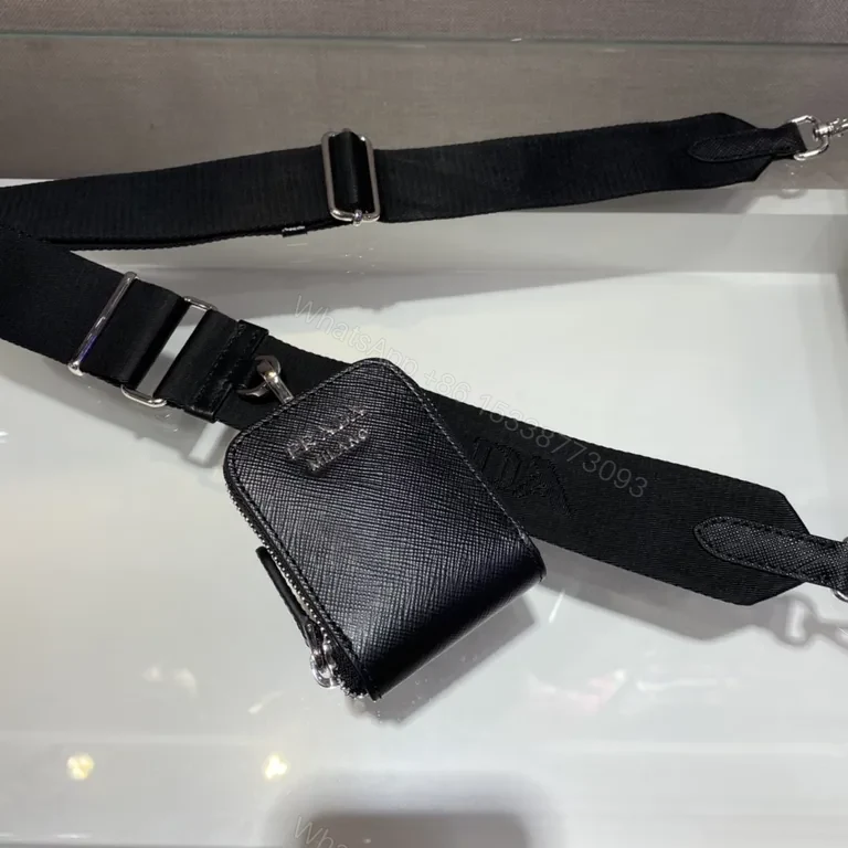 View 9 of Prada Milano Crossbody: Saffiano, Envelope, Detachable Pouch